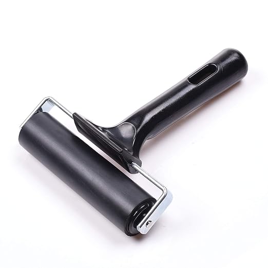 4-Inch Rubber Brayer Roller for Printmaking by AKIRO