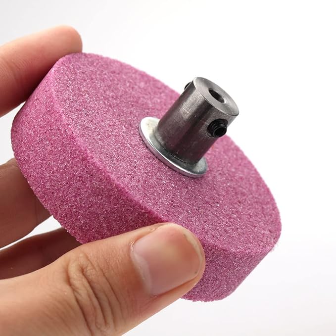 SI FANG Bench Grinding Wheel for Mini Electric Belt Sander Cutter Edges Sharpener, Grinding Stone Polishing Wheel for Drill Bit/Metal Alloys/Knife Making and Handicrafts (1PC)