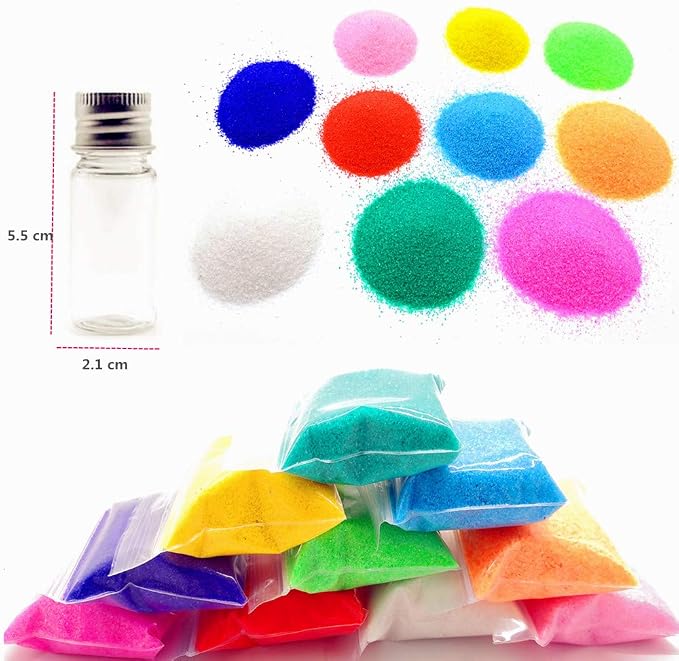 Guaishou DIY Sand Art and Crafts Kit Wishing Bottles Colorful Sands Beach Sea - Image 4