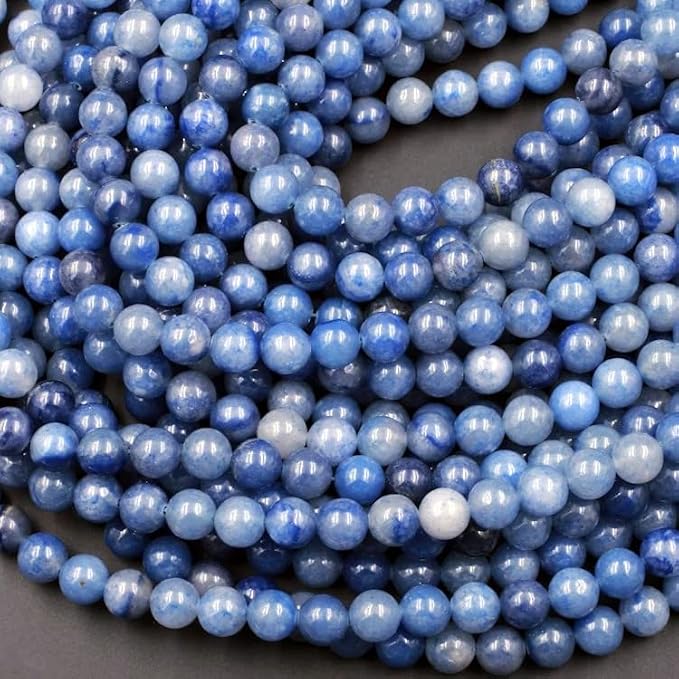 Zenkeeper 108 Pcs Blue Aventurine Beads by Zenkeeper