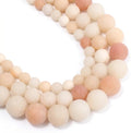 48pcs Natural Matte Light Pink Aventurine Gemstone Beads，8mm Frosted Round by Yochus