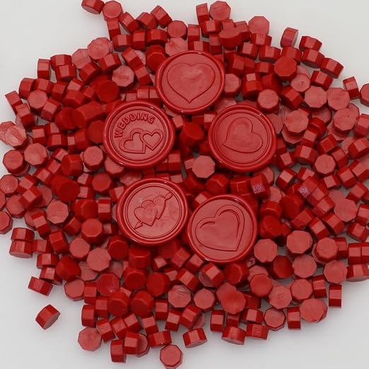 Crimson 300 Pcs Wax Seal Beads, Bright Red, Smokeless Odorless Non-Toxic Quick - Image 7