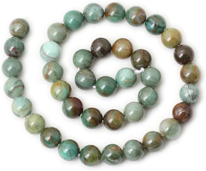 35PCS 10mm Natural Dragon Blood Jade Round Loose Beads Stone Beads - Image 2