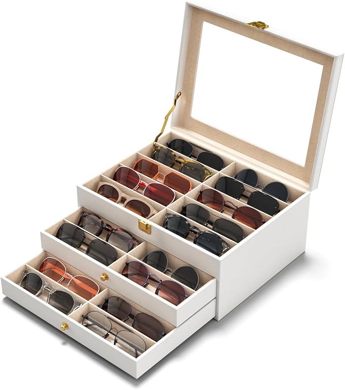 NEWLOOP 10/30 Slots Sunglass Organizer by NewloopStorageBox-Nomess