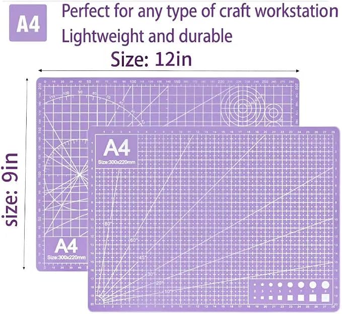 A4 Self-Healing Cutting Mat, Double-Sided Craft Mat - Image 6