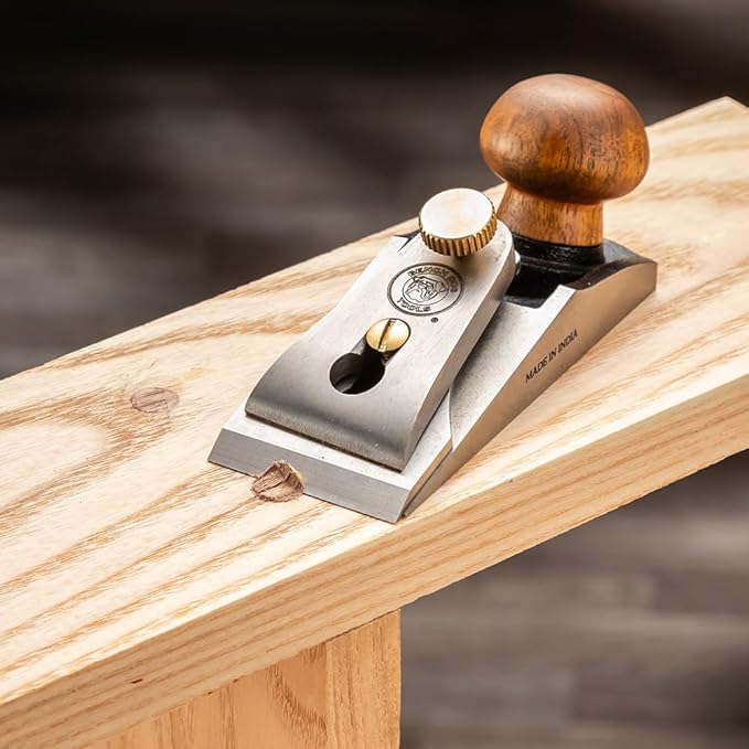 Rockler Bench Dog Small Chisel Plane - Durable Flush Plane w/Hardened Blade & Open Front - Precise Woodworking Tools for Trimming & Shaving - Perfect Craft Tools Kit w/Case