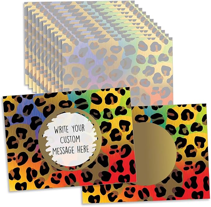 My Scratch Offs Leopard Print DIY Make Your Own Scratch Off Card Pack 20 Cards - Image 6