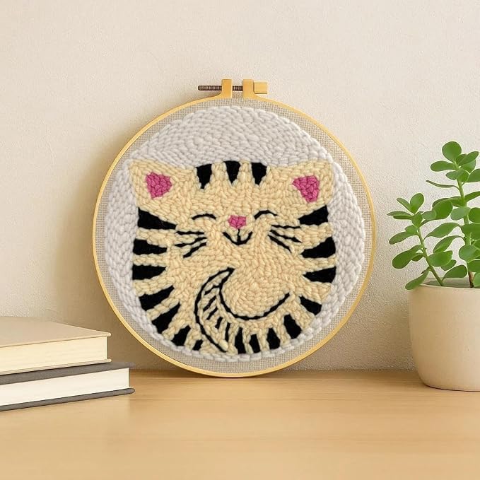 TCDZMYGS Cat Punch Needle Kits, Cute Cat Punch Needle Kits - Image 2