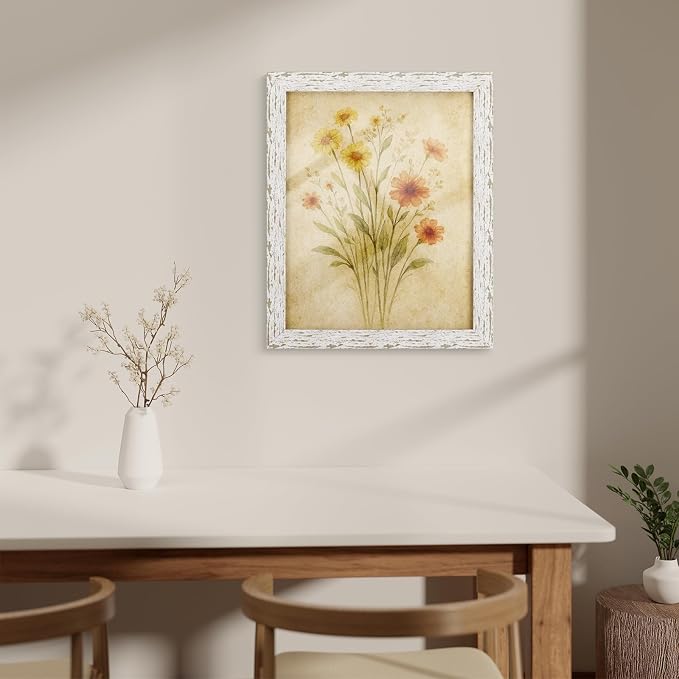 puthiac 4x6 Rustic Farmhouse Picture Frame, Distressed White, 1 Pack | - Image 8