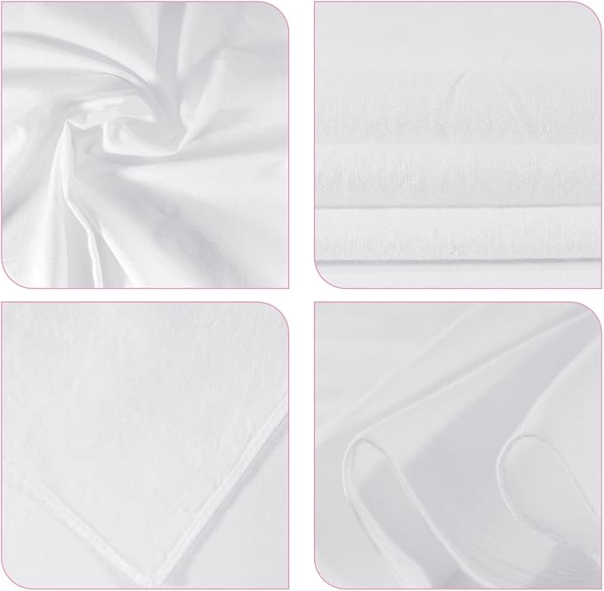 20/40 Pcs White Bandanas for Tie Dye DIY Blank Cotton Bandanas Plain - Image 4