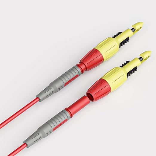 Goupchn Multimeter Test Leads Kit 6PCS with Alligator Crocodile Clips, Wire Piercing Probes 4mm Piercing Clip for Multimeter Voltmeter Thermometer Testing