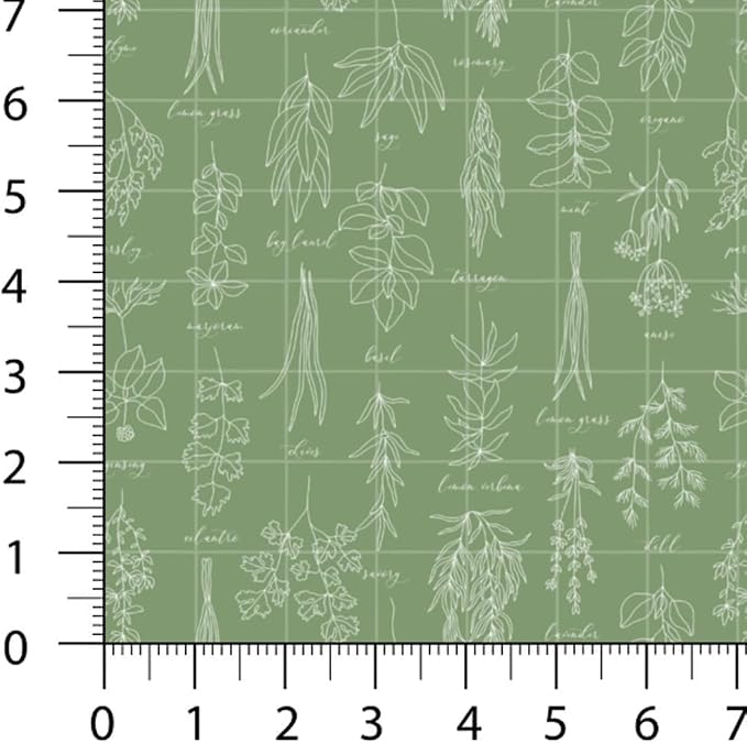 Patchwork Fabric Panel 100x155 cm, 100% Cotton Satin, 6 Coordinated Botanical & - Image 9
