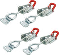 4 Pcs Heavy Duty Toggle Clamp Latch 4002 Adjustable Latch Hardware, 551Lbs Holding Capacity, Quick Release Pull Latch Clamp for Box Case Trunk, Industrial EquiIpment, Smoker Door and More (4.9inch)