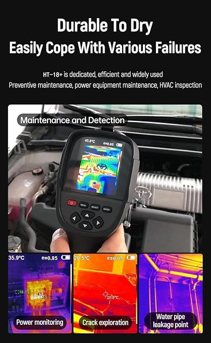 GOYOJO 256x192 Thermal Imaging Camera with Dual-Light Fusion, -4~1022°F, Handheld Infrared Thermal Imager for Home Inspection HVAC Electrical and Mechanical Maintenance