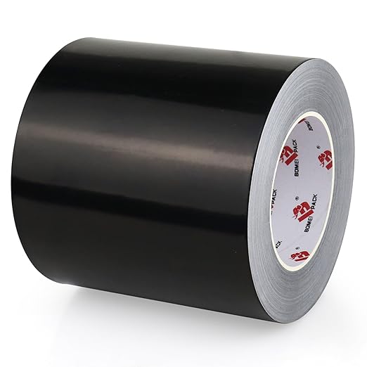 BOMEI PACK Black Aluminum Tape, 5 Inch x 165 Foot, Waterproof, High Low Temperature Resistant, HVAC, Metal Repair