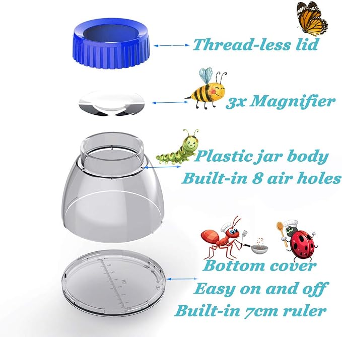 Bug Catcher 5X Magnifying Insect Observation Kit Built-in 7cm Ruler - Image 4