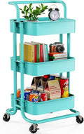 Pipishell 3 Tier Rolling Cart, Metal Utility Cart by Pipishell