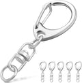 25 Pack Lobster Claw Clasps Keychain Kit, Bulk Key Chain Clasps by CooBigo