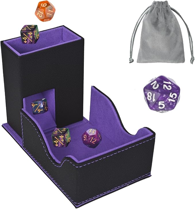 Dice Tower and Tray, Foldable Portable Dice Rolling Tower, Dice Roller Accessory by Stepane