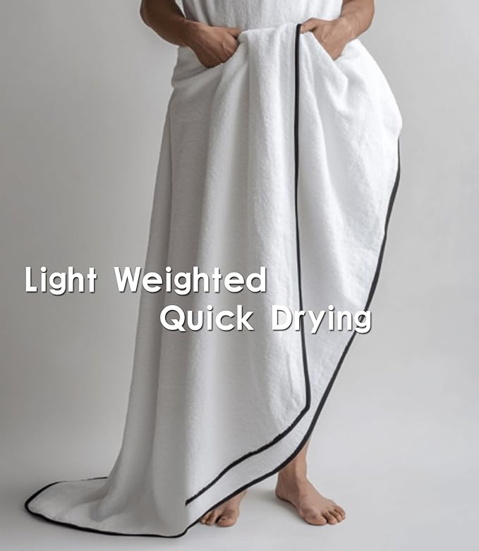 Magnetic Bath Towel, Outdoor Quick-Dry Sand-Resistant Beach Towel, 75"X35" Towel with Magnetic Closure, Super Absorbent Microfiber Towel for Travel,Swimming,Pool,Beach,Pool,Travel,Gym & Camping Green