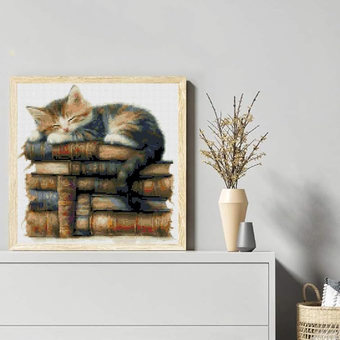 KYOQFVN Cat Counted Stamped Cross Stitch Kits - Image 6