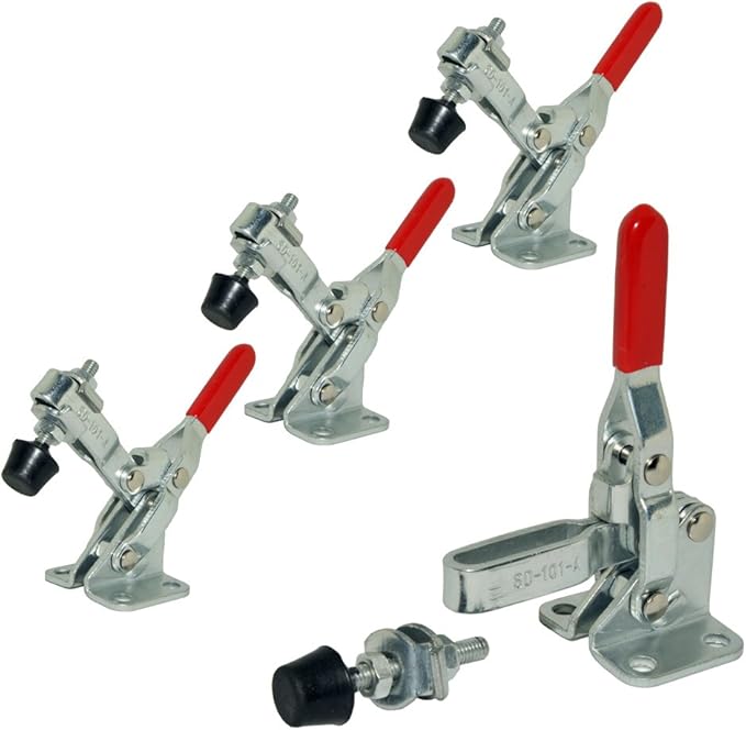 4 Pcs Vertical Hand Tool 101-A Quick-Release Toggle Clamp 110 lbs Holding Capacity Antislip