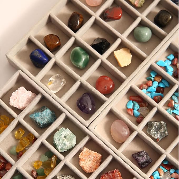 Rock Display Case, 54 Girds Rock Collection Display, Rock Collection Box - Image 8