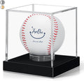JupDec Baseball Display Case for Single Autograph Ball, UV Protected Stand Box by JupDec