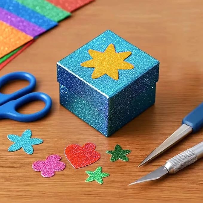 20 Colors 40 Sheets Glitter Cardstock, Cardstock Paper, Premium Sparkly Cricut - Image 2