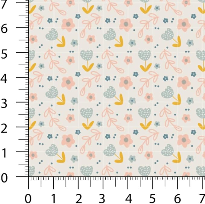 Patchwork Fabric Panel 100x155 cm, 100% Cotton Satin, 6 Coordinated Pastel - Image 4