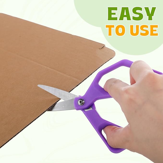 35Pack 5" Small School Student Pointed-Tip Craft Kids Scissors, Stainless Steel Blades Comfort Grip 5 Inch Safety Scissors Bulk for Kids Children Toodler Cutting Paper Crafting
