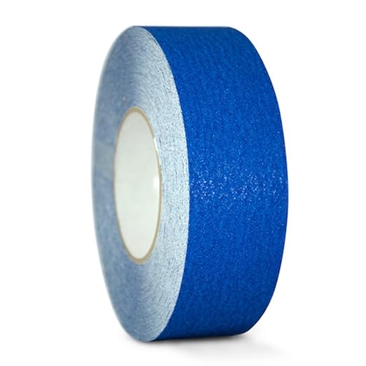 GGR Supplies T.R.U. NST-20C Dark Blue Non-Skid Tape 3 in. Wide x 60 ft. Length Safety Way 60 Grit Anti Slip Traction Tape 32 Mil No Slip