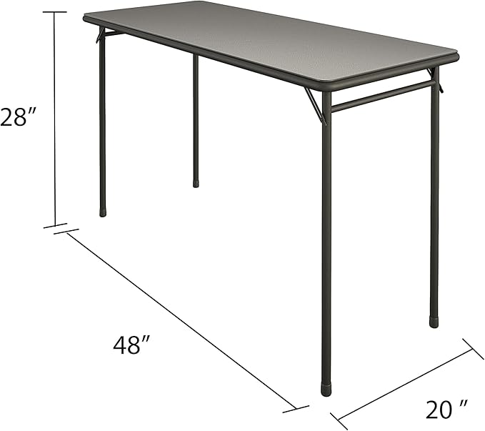 COSCO 20" x 48" Vinyl Top Folding Table - Image 3