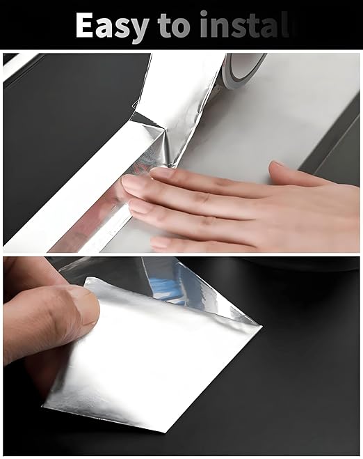 Thicker Aluminum Tape 2 inch x 100 Feet Silver Tape Metal Foil Thick of 4mil - High Temp Heavy Duty HVAC Tape for Insulation Ductwork, Seal & Patching Air Ducts, Exhaust Pipe, Vents, AC, Dryer, Stove