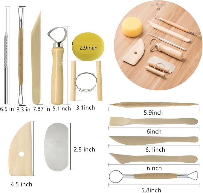 Artzuvs Clay Sculpting Tools 28pcs Polymer Pottery Modeling Tools Set - Image 2