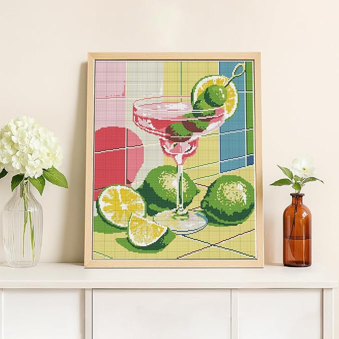 FREEBLOSS 11CT Cocktail Stamped Cross Stitch Kits Full Embroidery Kits - Image 6