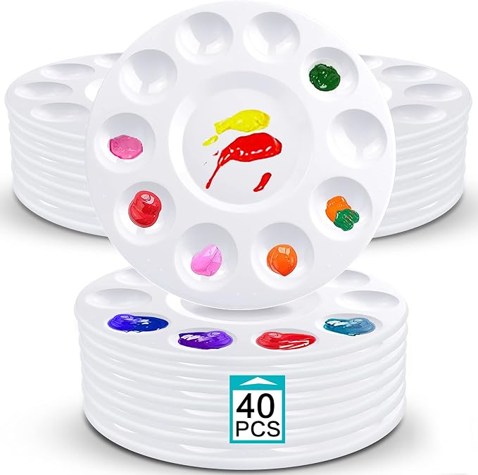 Hulameda 40pcs Art Paint Tray Palette by Hulameda