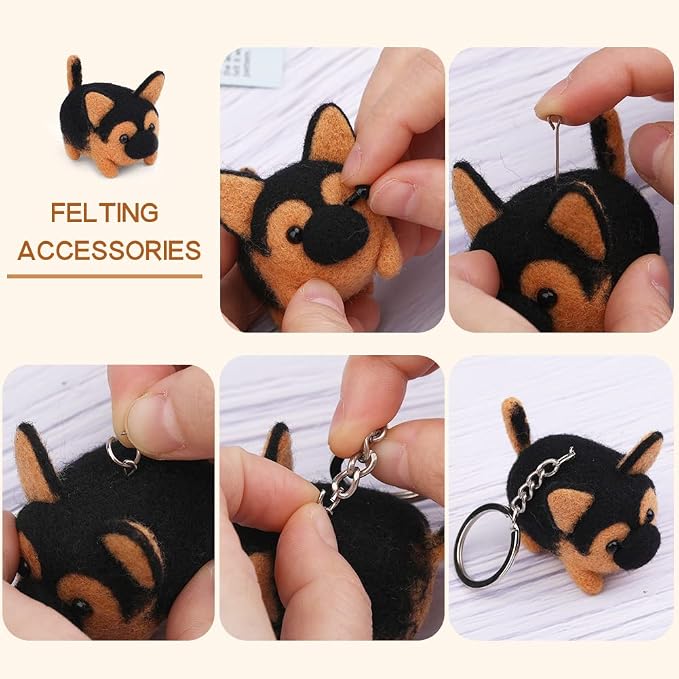 QMNNMA Needle Felting Kit for Beginners, German Shepherd Needle Felting Set | - Image 6