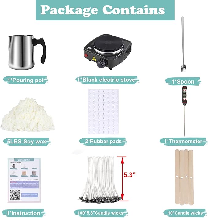 Soy Wax Candle Making Kit Supplies - Image 2