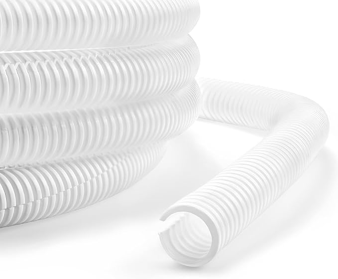 10ft 3/8inch Cable Management, White Wire Loom Tubing Cord Protector, Cable Sleeve Wire Wrap, Cord Wrap for Computer Cord Organizer, Office, Home, ect