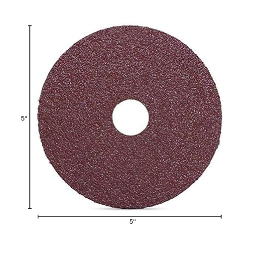 BHA Aluminum Oxide Resin Fiber Sanding and Grinding Discs, 5” x 7/8”, 24 Grit - 25 Pack