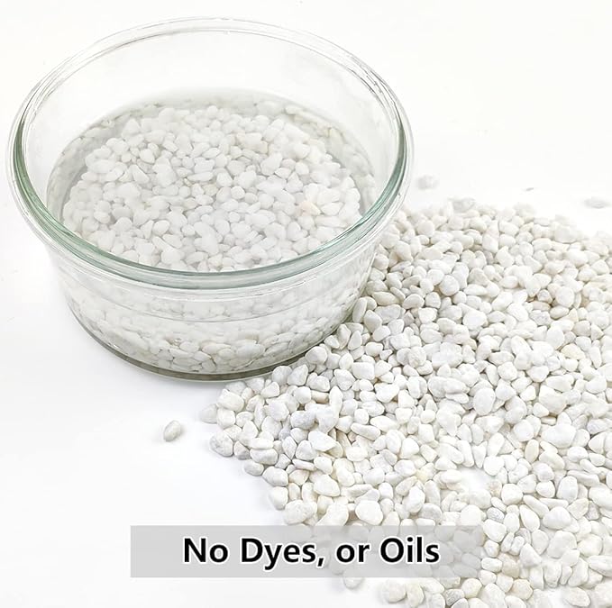 YISZM 5LB Succulent and Cactus Gravel Pebbles, 1/5 Inch White Natural - Image 3