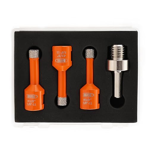 Diamond Core Drill Bit Kit BGTEC Diamond Hole Saw Tile Cutter for Porcelain Tile Ceramic Marble Brick Granite Stone, 5/8"-11 Thread Hole Saw 10/10/10mm+HEX Adapter