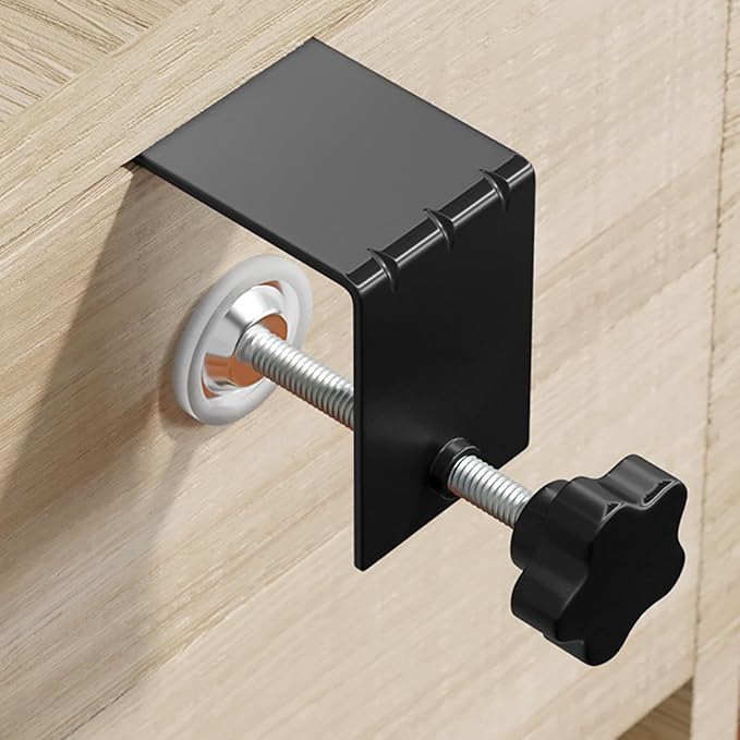 Drawer Front Installation Clamps, Cold-Rolled C Clamps for Woodworking, Door Installation Tools and Cabinet Tools with Protective Pads (6 Pcs)