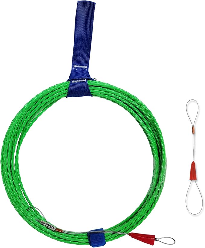 32FT Professional Flexible Wire Rodding Guide Kit for Electrical Wiring Installation 【 10M*4.5mm】