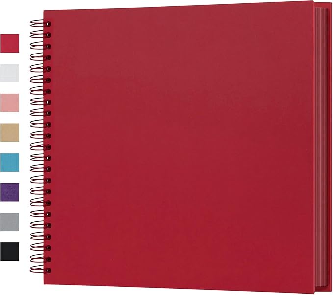 potricher 12 x 12 Inch Large DIY Scrapbook Photo Album 80 Pages Thick Kraft by potricher