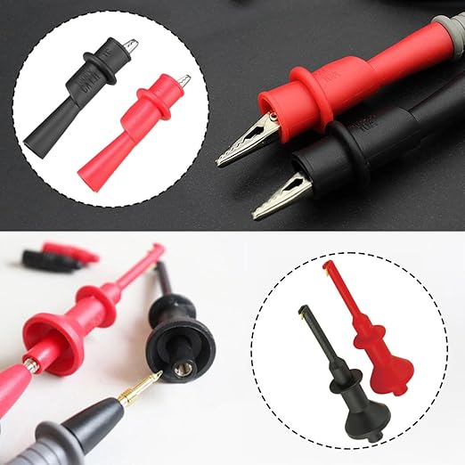 Multimeter Probe Test Lead,1000V 20A Meter Tester Needle Point Accurate Readings & Clips Clamp Cable Wire Test & Test Hook Clip,for Multi Testers