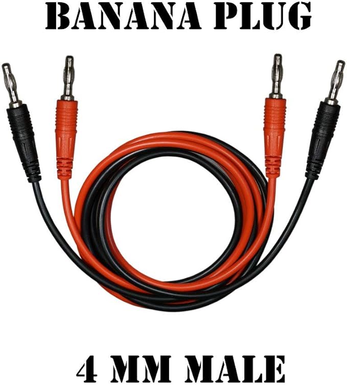 Test Lead Banana Plug 4 mm for DMM Multimeter (1 set) (Male-Male 1 meter)