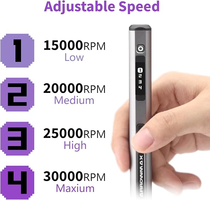 AM ARROWMAX Mini Engraving Pen: Ultimate Cordless Portable Tool for Artists & DIYers - Engrave 50+ Surfaces - Beginner Friendly - Engraving Pen for Bead, Metal, Wood, Glass and Plastic