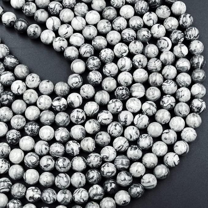 Zenkeeper 108 Pcs Map Jasper Beads - Image 2